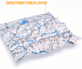 3d view of Sankt Martin bei Lofer