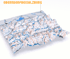 3d view of Oberndorf bei Salzburg