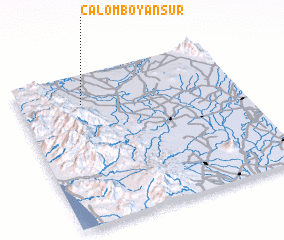 3d view of Calomboyan Sur