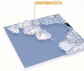 3d view of San Francisco