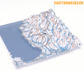 3d view of Santa Maria Sur