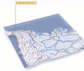 3d view of San Andres