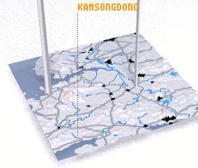 3d view of Kamsŏng-dong