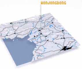 3d view of Wŏnjŏng-dong