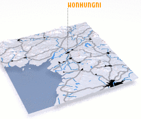 3d view of Wŏnhŭng-ni