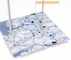 3d view of Sangsŏng-dong