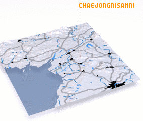 3d view of Chaejŏngnisam-ni