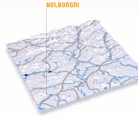 3d view of Wŏlbong-ni