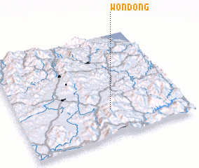 3d view of Wŏn-dong