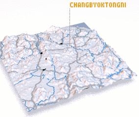 3d view of Changbyŏktong-ni