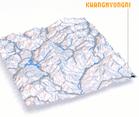 3d view of Kwangmyŏng-ni