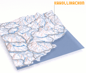 3d view of Kawŏlliha-ch\