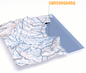 3d view of Sansŏng-dong