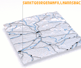 3d view of Sankt Georgen am Fillmannsbach