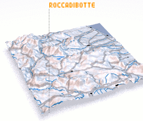 3d view of Rocca di Botte