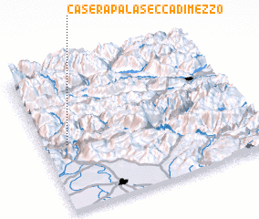 3d view of Casera Palasecca di Mezzo