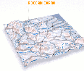 3d view of Rocca di Corno