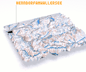 3d view of Henndorf am Wallersee