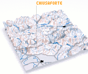 3d view of Chiusaforte