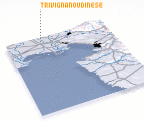 3d view of Trivignano Udinese