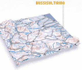 3d view of Bussi sul Tirino