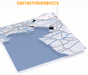 3d view of SantʼAntónio in Bosco