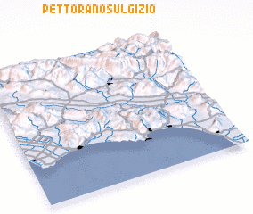 3d view of Pettorano sul Gizio