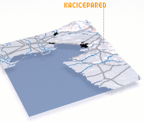 3d view of Kačiče-Pared