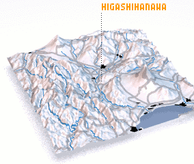 3d view of Higashi-hanawa