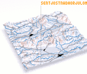 3d view of Šentjošt nad Horjulom