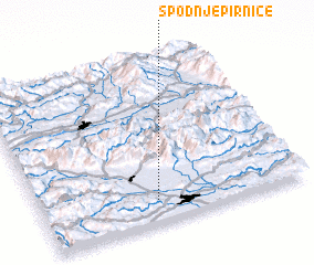 3d view of Spodnje Pirniče