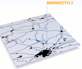 3d view of Horní Roztyly