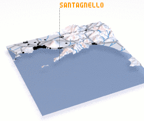 3d view of SantʼAgnello