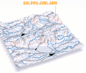 3d view of Dol pri Ljubljani