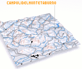 3d view of Campoli del Monte Taburno