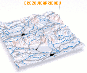 3d view of Brezovica pri Dobu