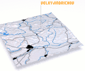 3d view of Velký Jindřichov