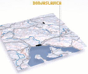 3d view of Donja Slavica