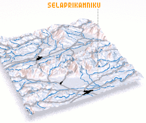 3d view of Sela pri Kamniku