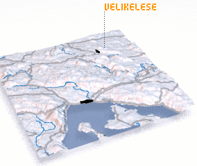 3d view of Velike Lese