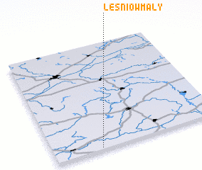 3d view of Leśniów Mały