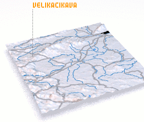 3d view of Velika Cikava