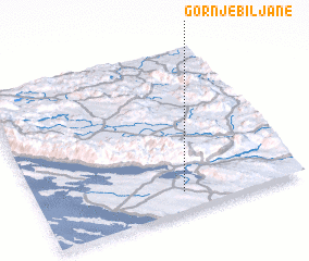 3d view of Gornje Biljane