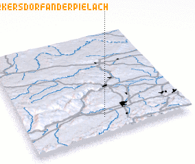 3d view of Markersdorf an der Pielach