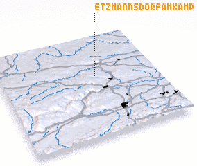 3d view of Etzmannsdorf am Kamp