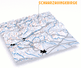 3d view of Schwarzau im Gebirge