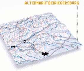 3d view of Altenmarkt bei Riegersburg