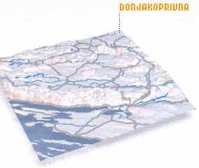 3d view of Donja Koprivna