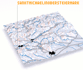 3d view of Sankt Michael in Obersteiermark