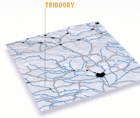 3d view of Tři Dvory